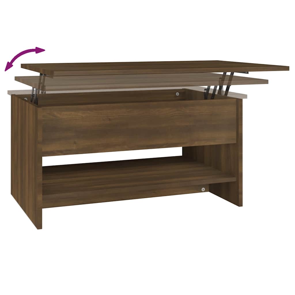 vidaXL Salontafel 102x50x52,5 cm bewerkt hout wit