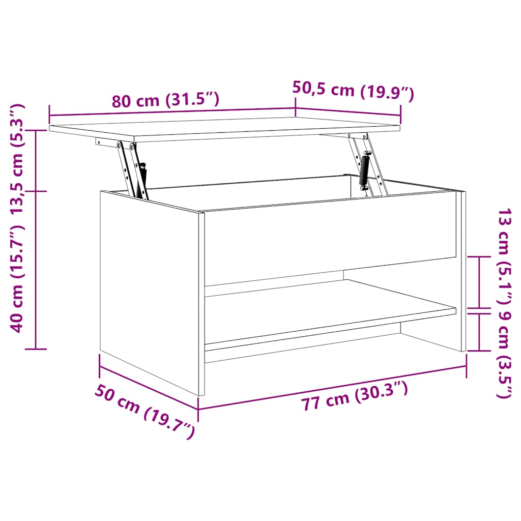 vidaXL Salontafel 102x50x52,5 cm bewerkt hout wit