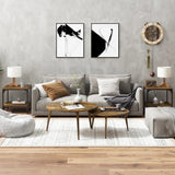 vidaXL Salontafel 100x50x40 cm bewerkt hout zwart eikenkleurig