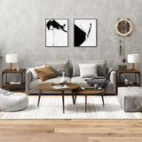 vidaXL Salontafel 100x50x40 cm bewerkt hout zwart eikenkleurig