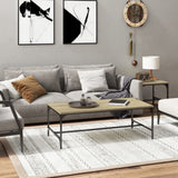 vidaXL Salontafel 100x50x40 cm bewerkt hout zwart eikenkleurig