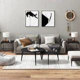 vidaXL Salontafel 100x50x40 cm bewerkt hout zwart eikenkleurig