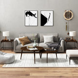 vidaXL Salontafel 100x50x40 cm bewerkt hout zwart eikenkleurig