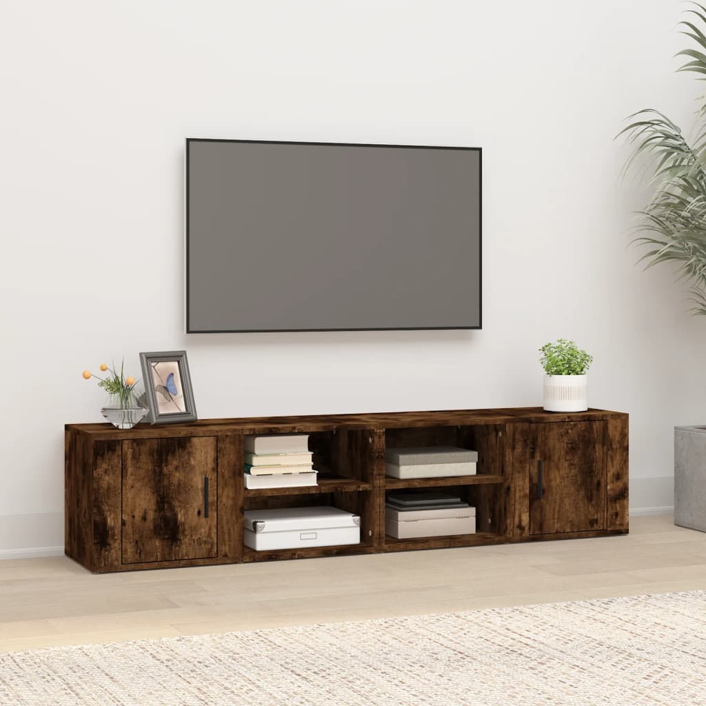 vidaXL Tv-meubels 2 st 80x31,5x36 cm bewerkt hout wit