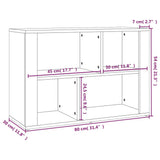 vidaXL Dressoir 80x30x54 cm bewerkt hout wit