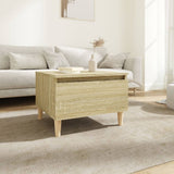 vidaXL Bijzettafel 50x46x35 cm bewerkt hout wit