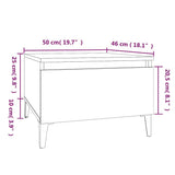 vidaXL Bijzettafel 50x46x35 cm bewerkt hout wit
