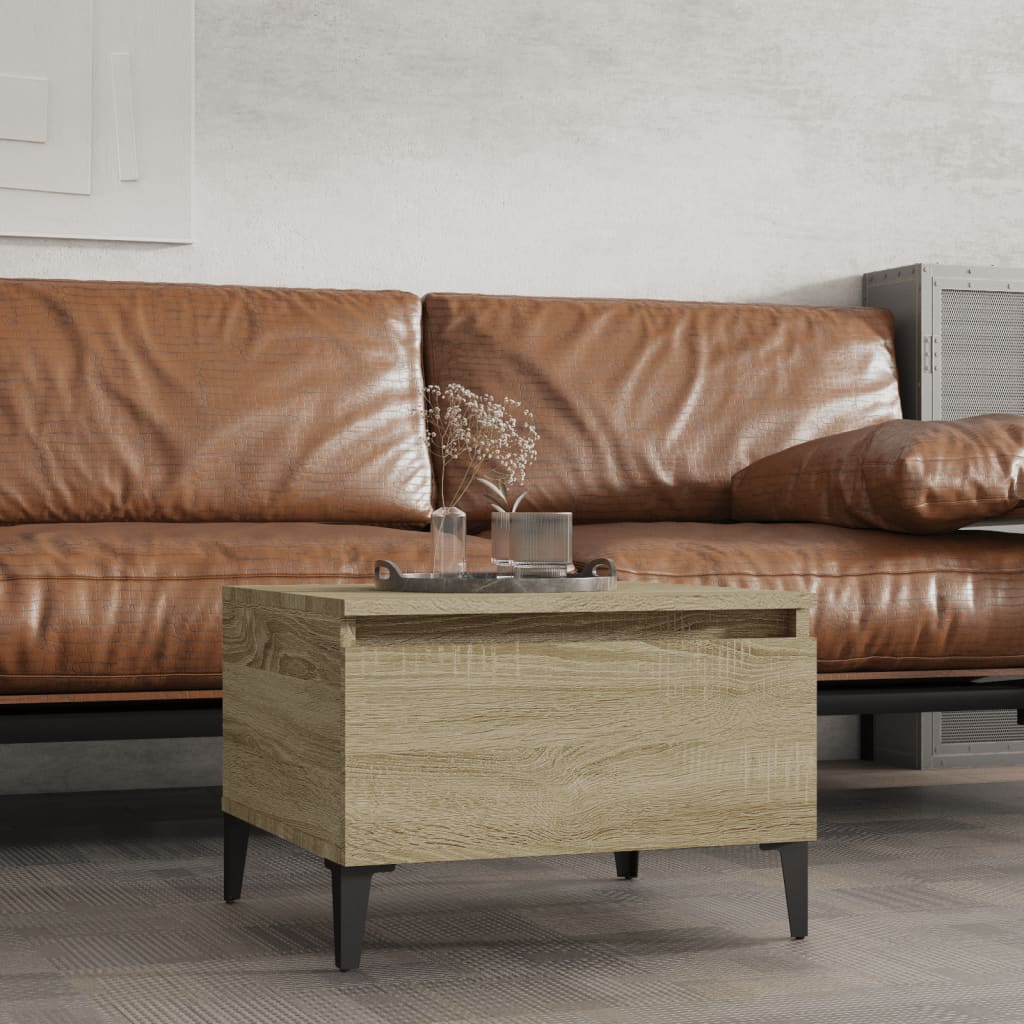 vidaXL Bijzettafel 50x46x35 cm bewerkt hout wit