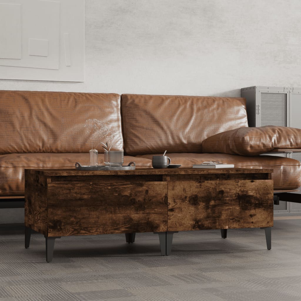 vidaXL Bijzettafel 50x46x35 cm bewerkt hout wit