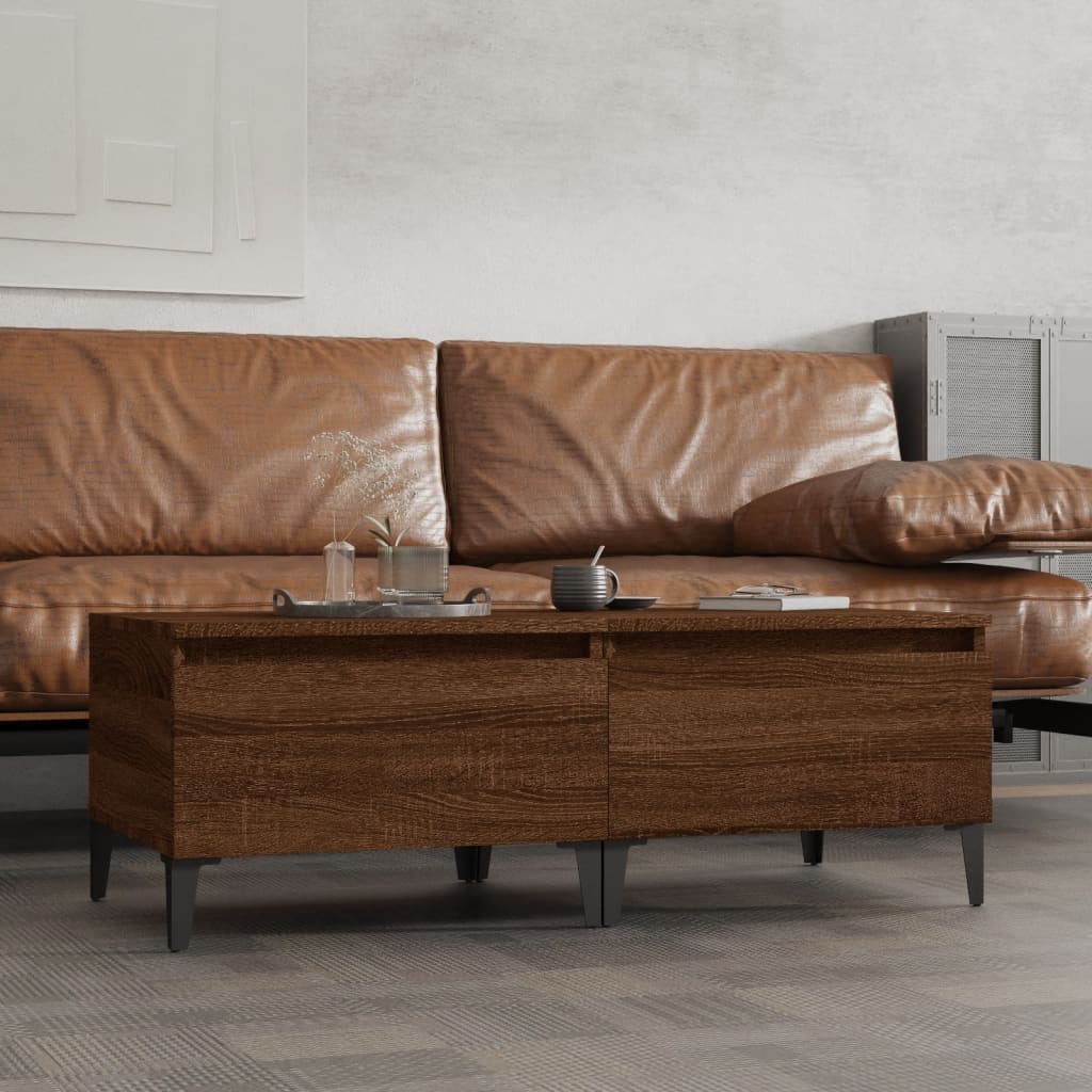 vidaXL Bijzettafel 50x46x35 cm bewerkt hout wit