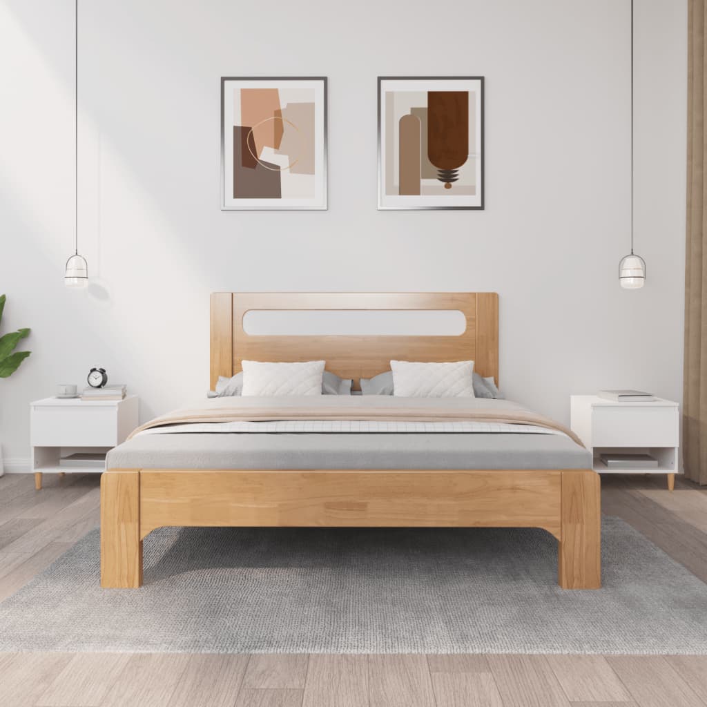 vidaXL Nachtkastje 50x46x50 cm bewerkt hout wit