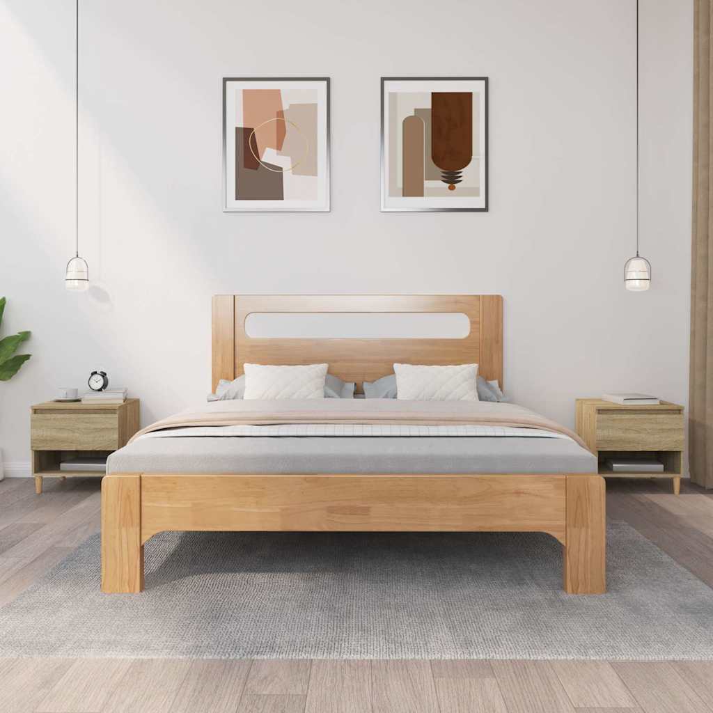 vidaXL Nachtkastje 50x46x50 cm bewerkt hout wit
