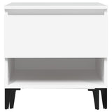 vidaXL Bijzettafel 50x46x50 cm bewerkt hout wit