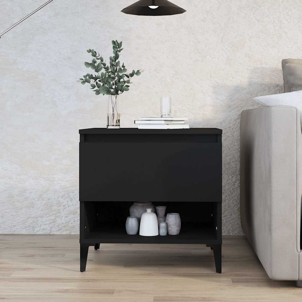 vidaXL Bijzettafel 50x46x50 cm bewerkt hout wit