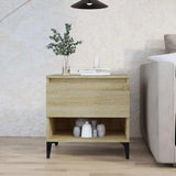 vidaXL Bijzettafel 50x46x50 cm bewerkt hout wit