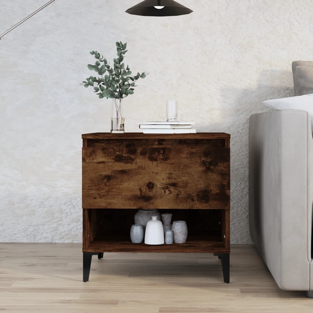 vidaXL Bijzettafel 50x46x50 cm bewerkt hout wit