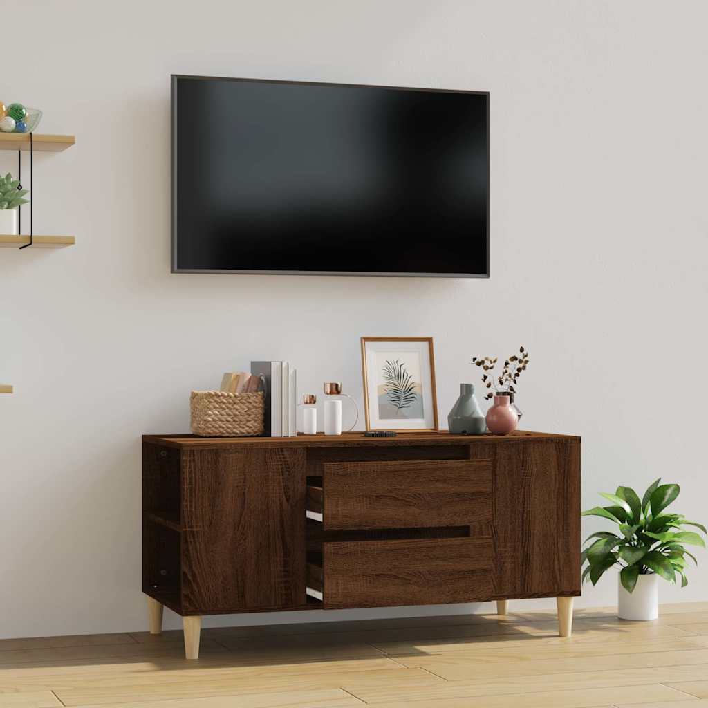 vidaXL Tv-meubel 102x44,5x50 cm bewerkt hout wit