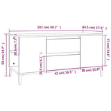 vidaXL Tv-meubel 102x44,5x50 cm bewerkt hout wit