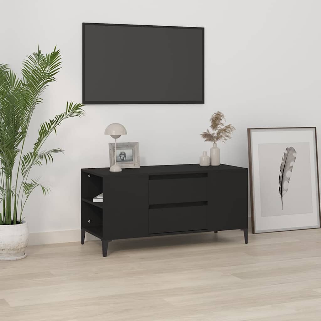 vidaXL Tv-meubel 102x44,5x50 cm bewerkt hout wit