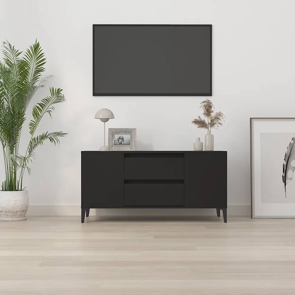 vidaXL Tv-meubel 102x44,5x50 cm bewerkt hout wit