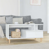 vidaXL Salontafel 90x49x45 cm bewerkt hout wit