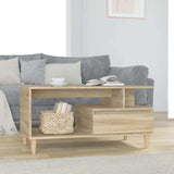 vidaXL Salontafel 90x49x45 cm bewerkt hout wit