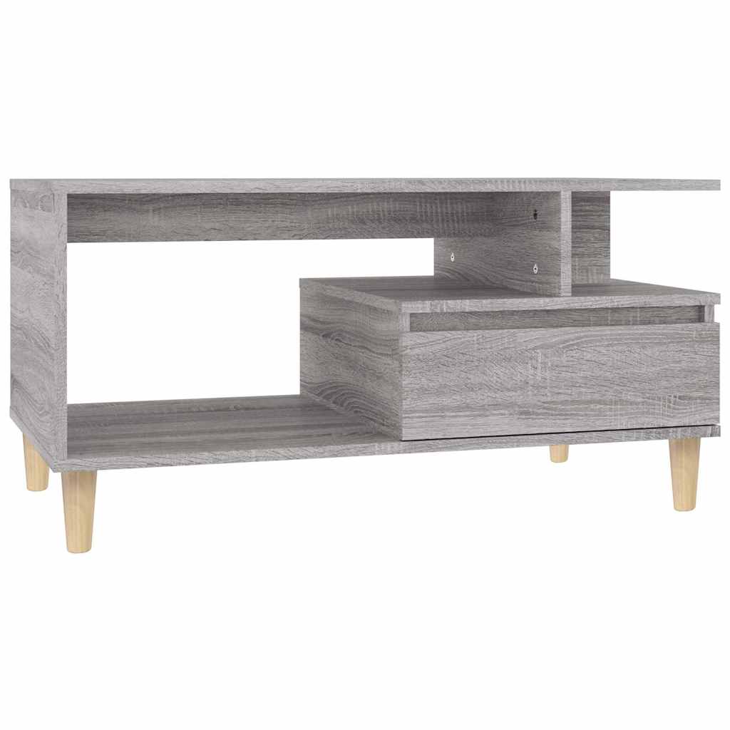 vidaXL Salontafel 90x49x45 cm bewerkt hout wit