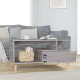 vidaXL Salontafel 90x49x45 cm bewerkt hout wit