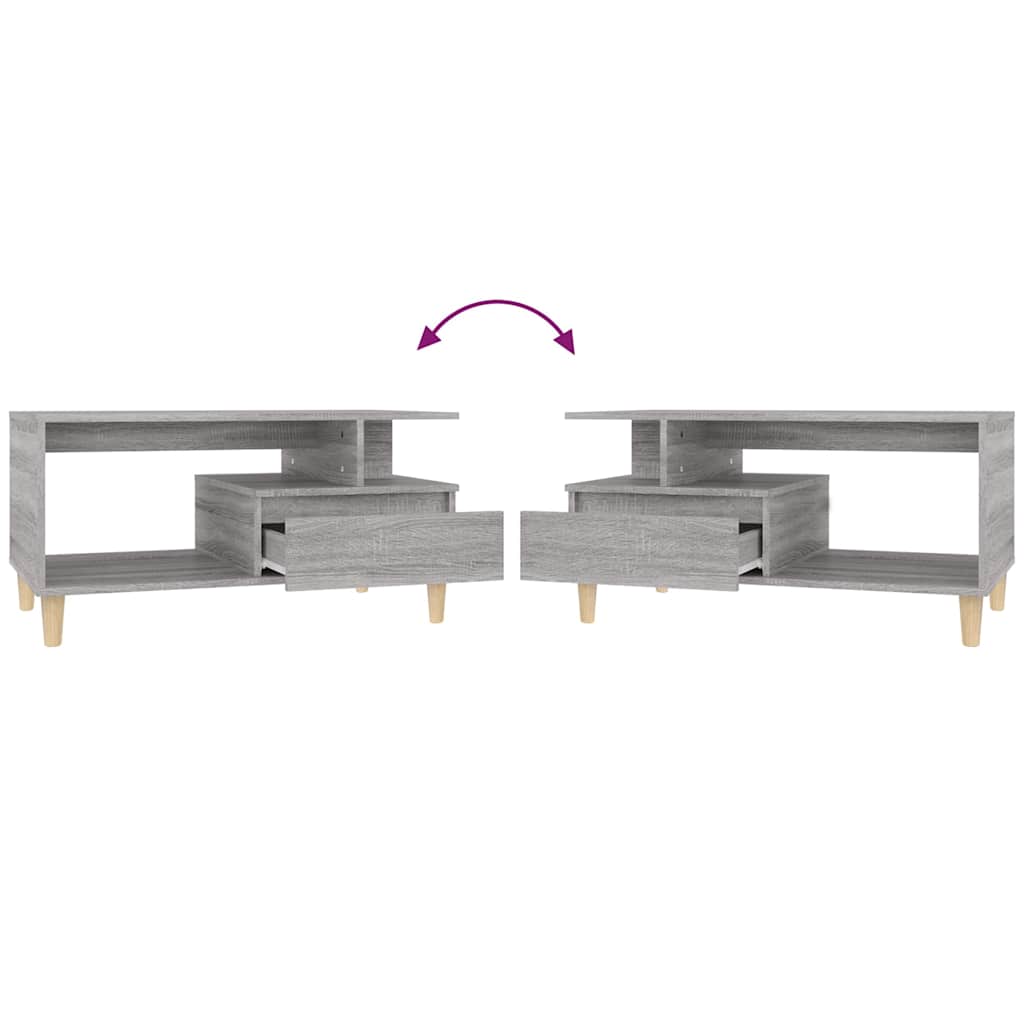 vidaXL Salontafel 90x49x45 cm bewerkt hout wit