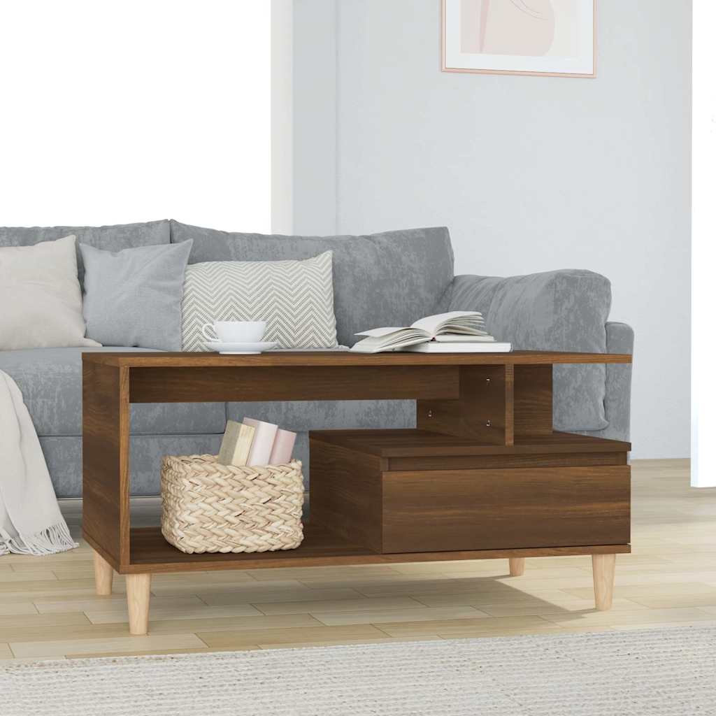 vidaXL Salontafel 90x49x45 cm bewerkt hout wit