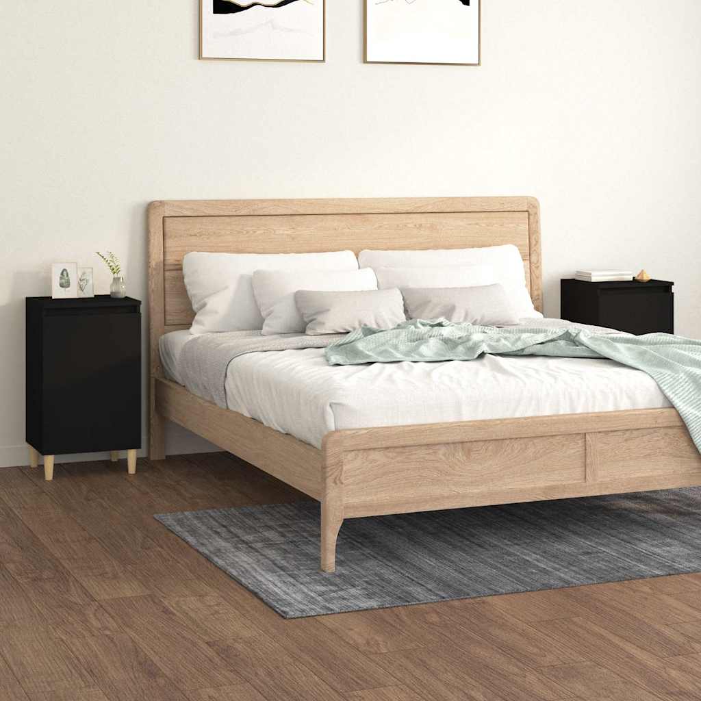 vidaXL Nachtkastje 40x35x70 cm bewerkt hout wit