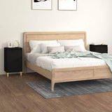 vidaXL Nachtkastje 40x35x70 cm bewerkt hout wit