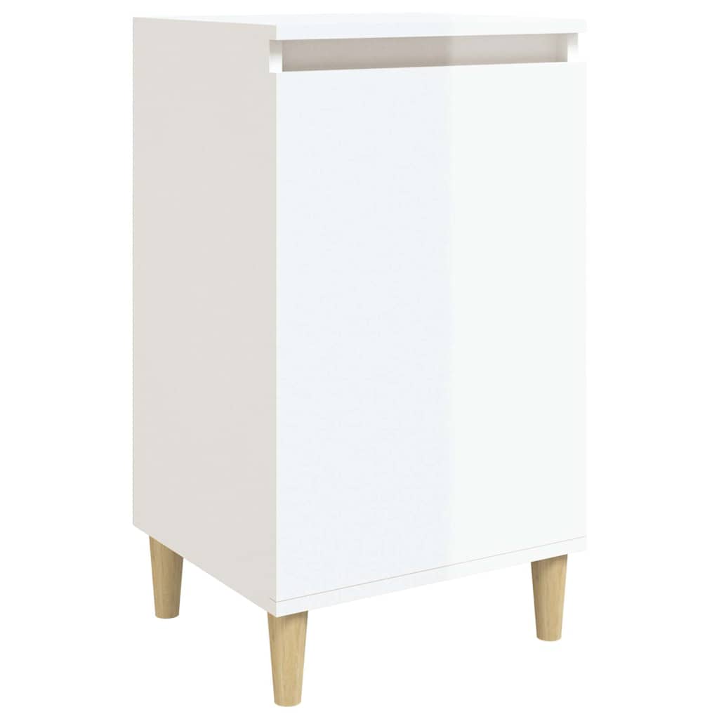 vidaXL Nachtkastje 40x35x70 cm bewerkt hout wit