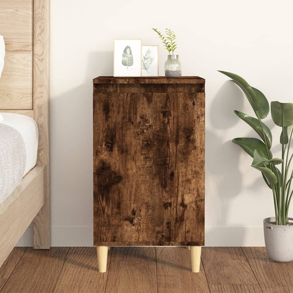 vidaXL Nachtkastje 40x35x70 cm bewerkt hout wit