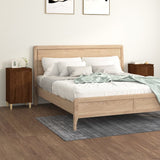 vidaXL Nachtkastje 40x35x70 cm bewerkt hout wit