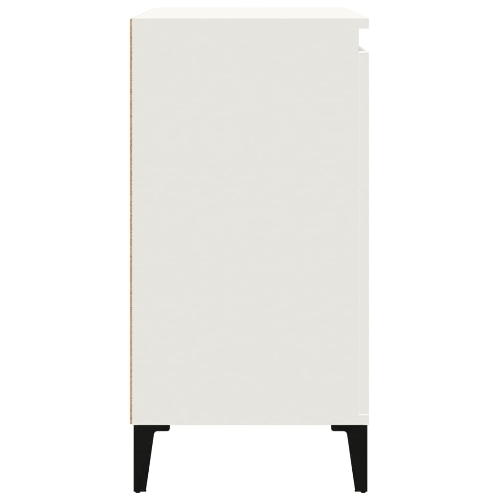 vidaXL Nachtkastje 40x35x70 cm bewerkt hout wit