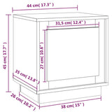 vidaXL Nachtkastje 44x35x45 cm bewerkt hout wit