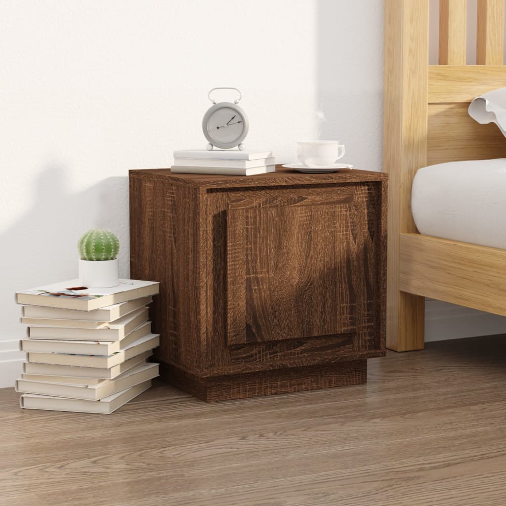 vidaXL Nachtkastje 44x35x45 cm bewerkt hout wit