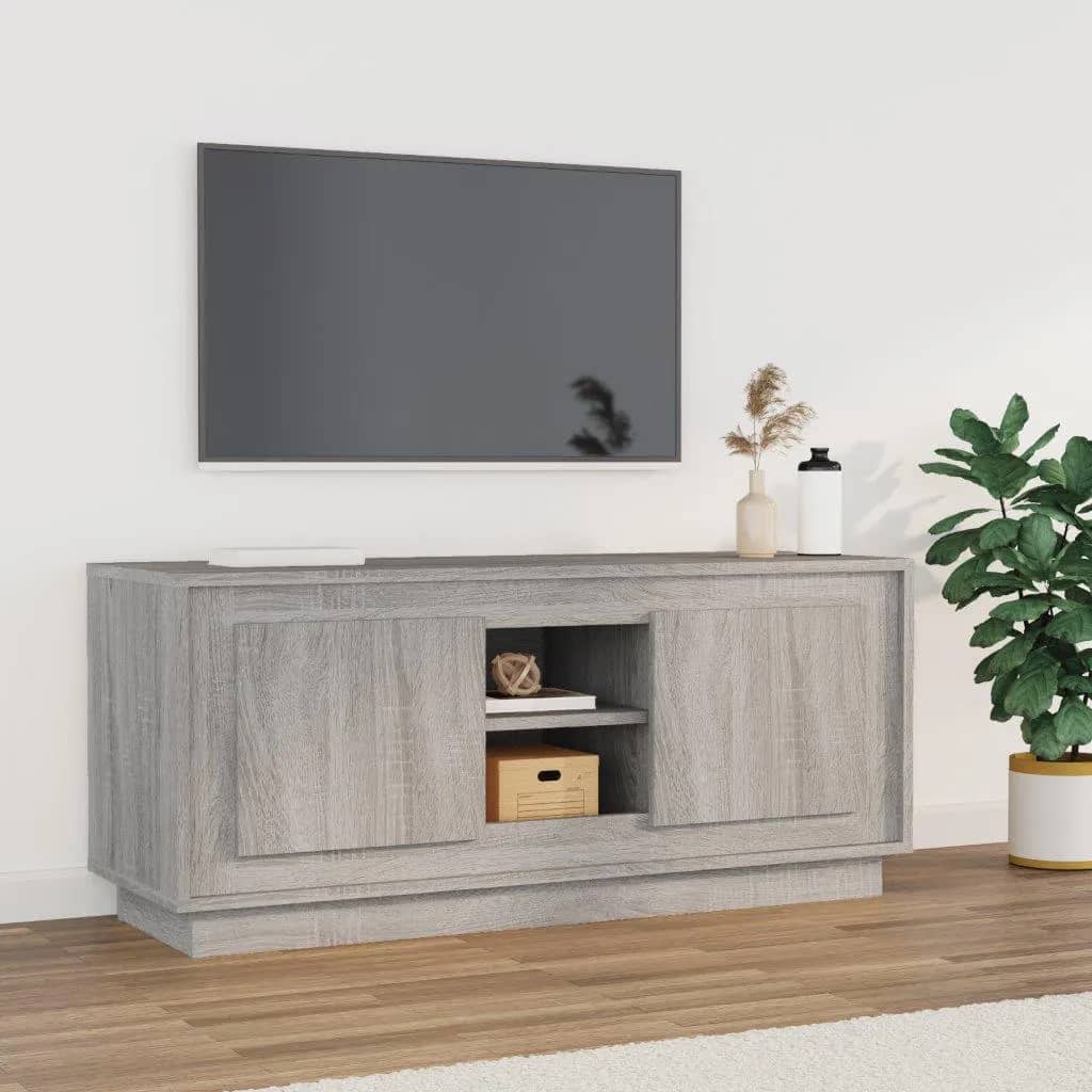 vidaXL Tv-meubel 102x35x45 cm bewerkt hout wit