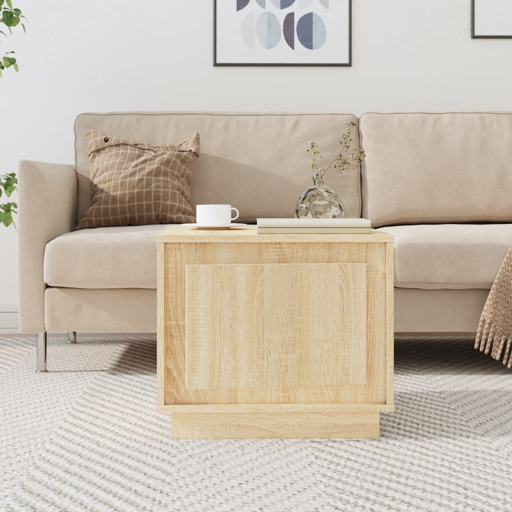 vidaXL Salontafel 51x50x44 cm bewerkt hout wit