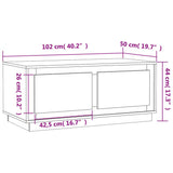 vidaXL Coffee table 102x50x44 cm engineered wood white