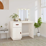 vidaXL Kaptafel met LED 95x50x133,5 cm massief grenenhout