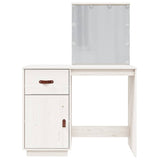 vidaXL Kaptafel met LED 95x50x133,5 cm massief grenenhout