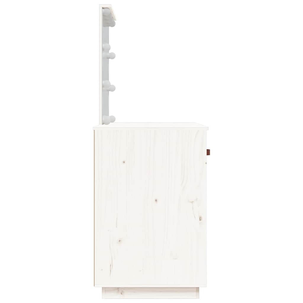 vidaXL Kaptafel met LED 95x50x133,5 cm massief grenenhout