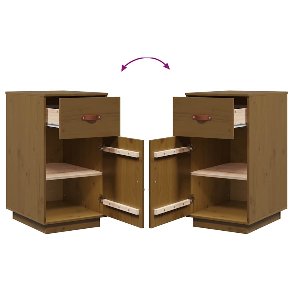 vidaXL Bureaukastje 40x50x75 cm massief grenenhout