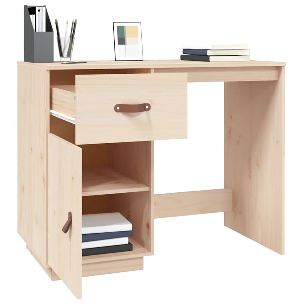 vidaXL Bureau 95x50x75 cm massief grenenhout