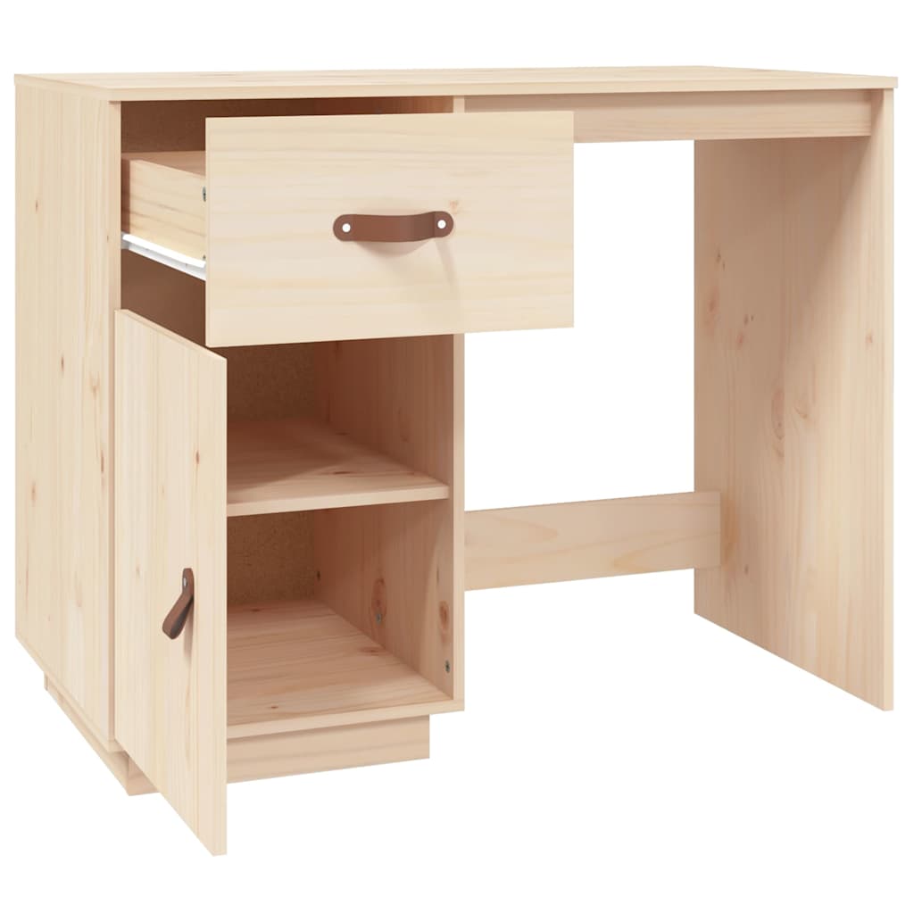 vidaXL Bureau 95x50x75 cm massief grenenhout
