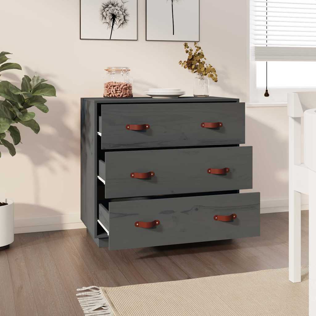 vidaXL Dressoir 80x40x75 cm massief grenenhout
