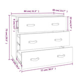 vidaXL Dressoir 80x40x75 cm massief grenenhout
