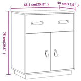 vidaXL Dressoir 65,5x40x75 cm massief grenenhout